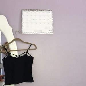 Black crop top from Charlotte Rouse